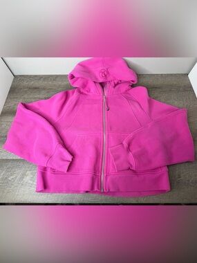 Lululemon Scuba Oversized Full Zip Hoodie Pink Zip Size XS/S